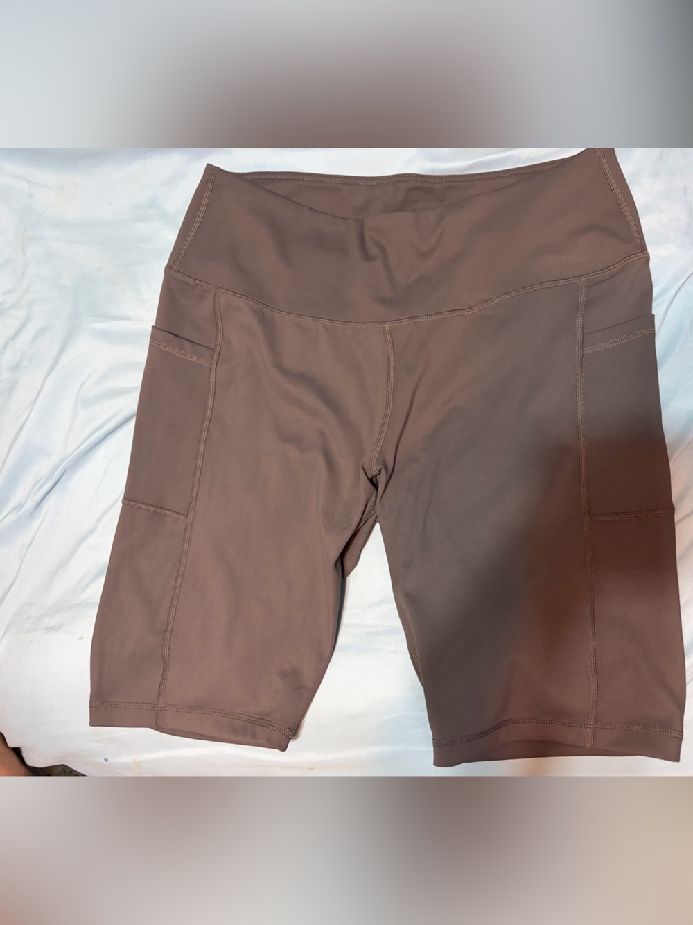 High-Waist Gray Women's Active Bike Shorts